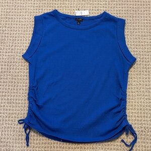Talbots Vibrant Blue Tank Top with Side Ties